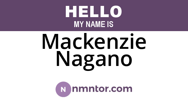Mackenzie Nagano