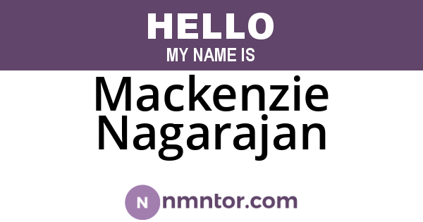 Mackenzie Nagarajan