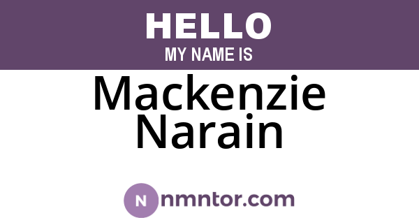 Mackenzie Narain