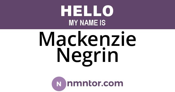 Mackenzie Negrin