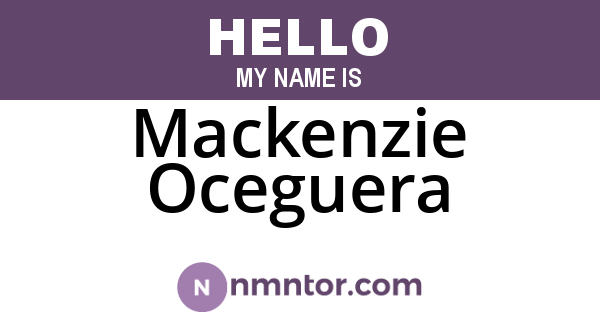 Mackenzie Oceguera