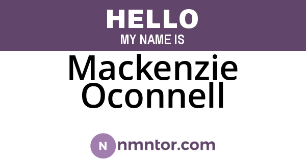 Mackenzie Oconnell