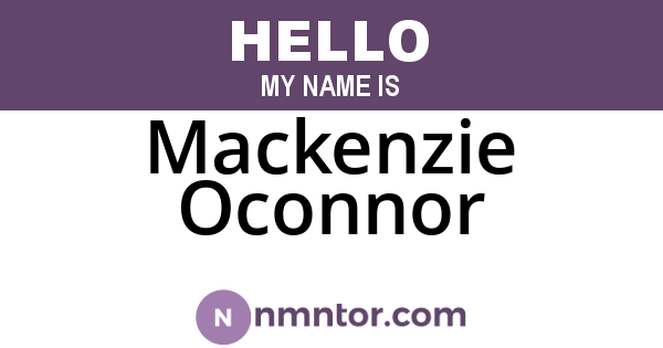 Mackenzie Oconnor