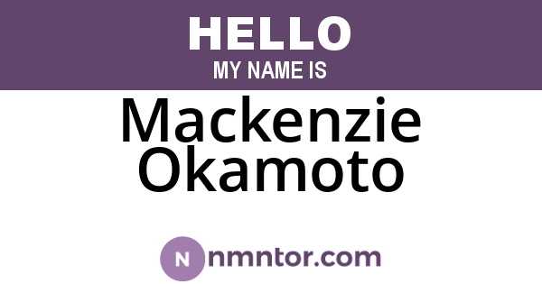 Mackenzie Okamoto
