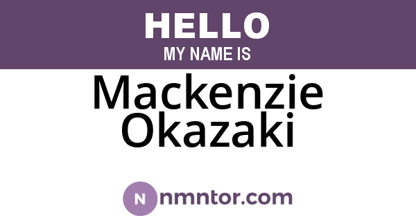 Mackenzie Okazaki
