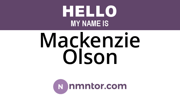 Mackenzie Olson