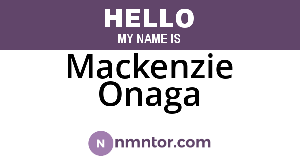 Mackenzie Onaga