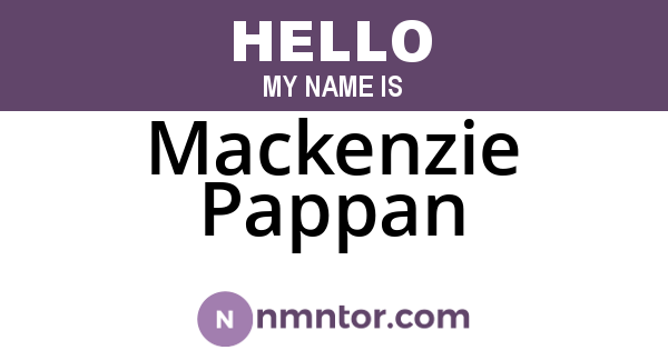 Mackenzie Pappan