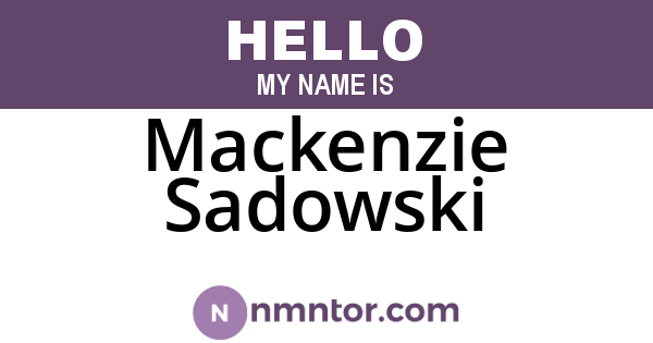 Mackenzie Sadowski