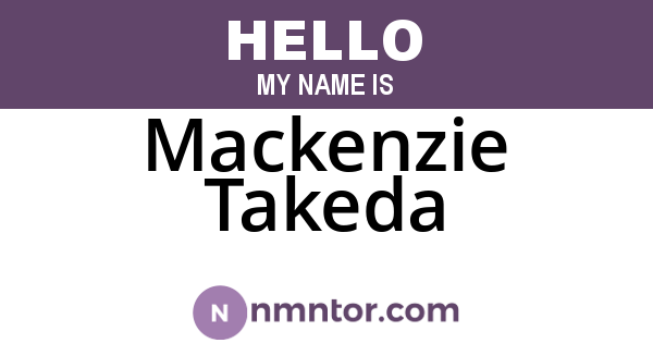 Mackenzie Takeda