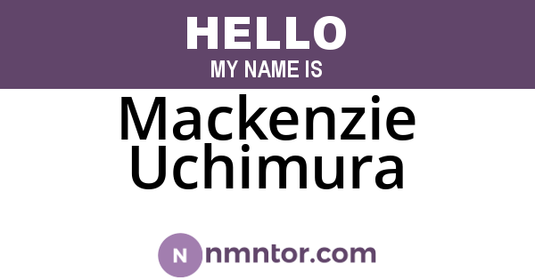 Mackenzie Uchimura