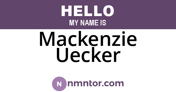 Mackenzie Uecker
