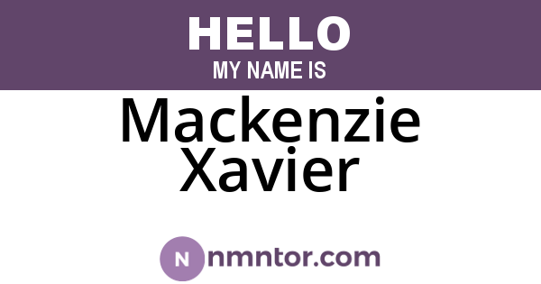 Mackenzie Xavier