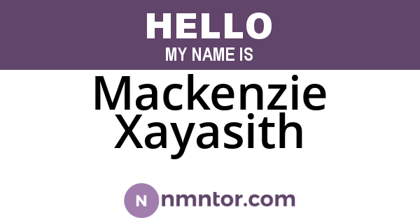 Mackenzie Xayasith