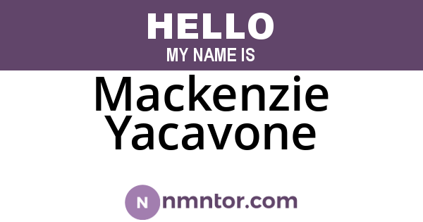 Mackenzie Yacavone