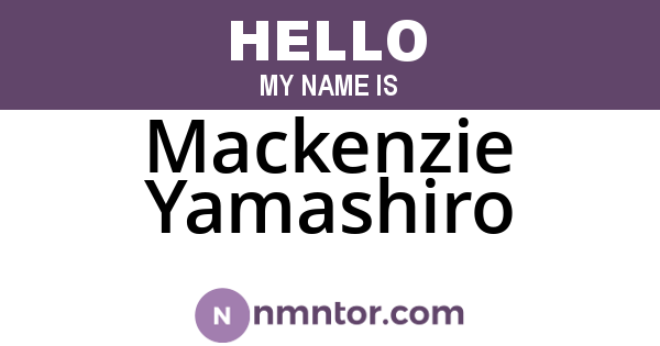 Mackenzie Yamashiro