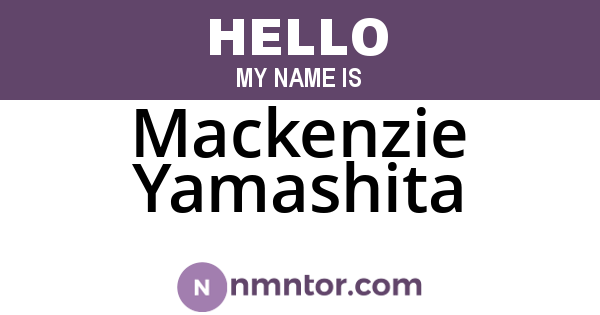 Mackenzie Yamashita