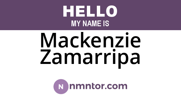 Mackenzie Zamarripa