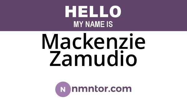Mackenzie Zamudio