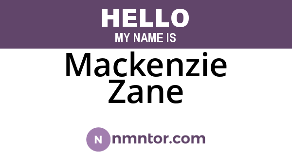 Mackenzie Zane