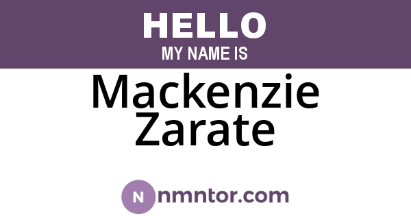Mackenzie Zarate