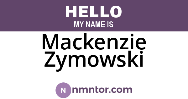 Mackenzie Zymowski