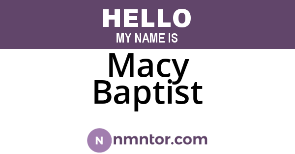 Macy Baptist