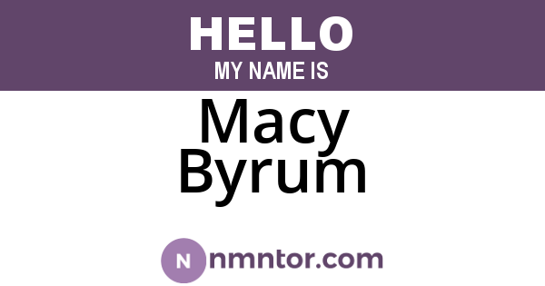 Macy Byrum