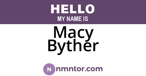 Macy Byther