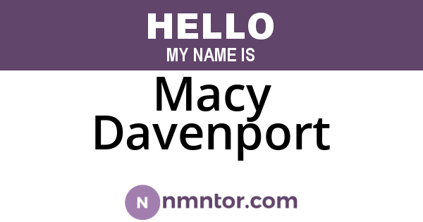 Macy Davenport