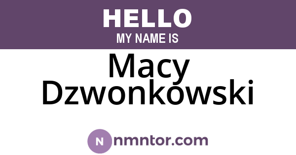 Macy Dzwonkowski