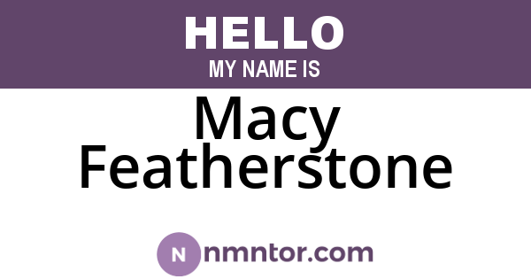 Macy Featherstone