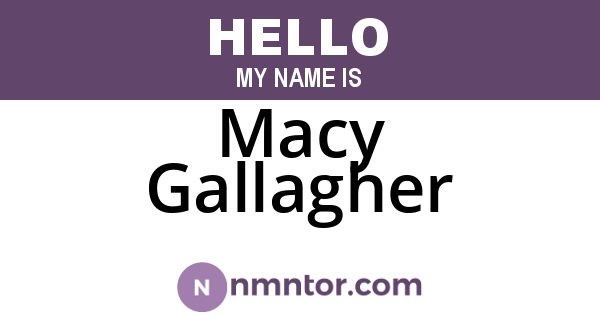 Macy Gallagher