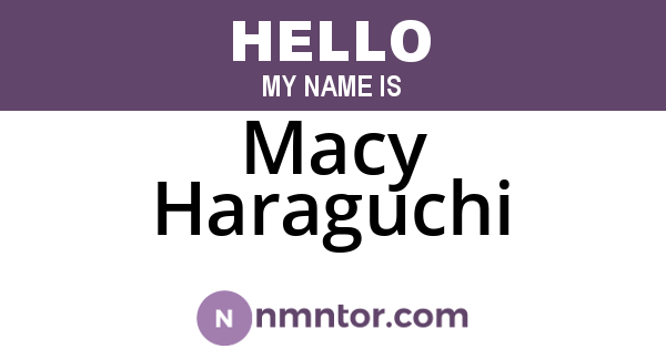 Macy Haraguchi