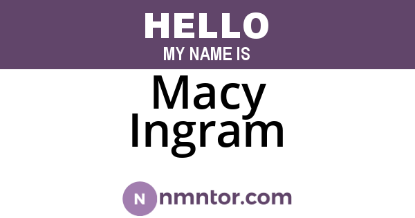 Macy Ingram