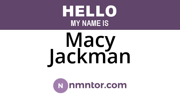 Macy Jackman