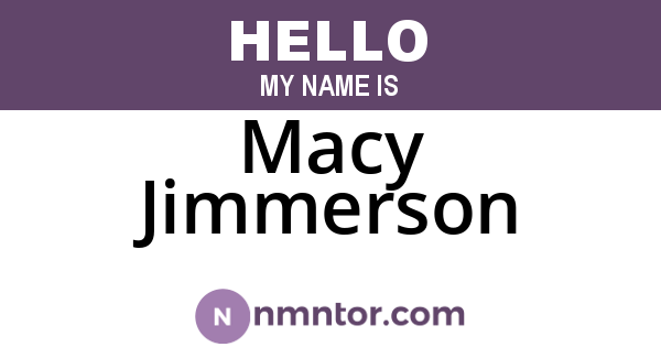 Macy Jimmerson