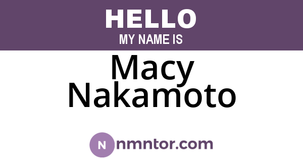 Macy Nakamoto