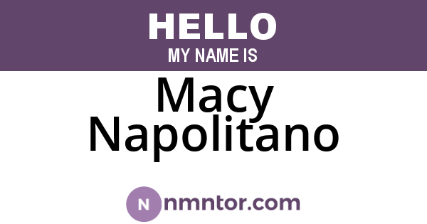 Macy Napolitano
