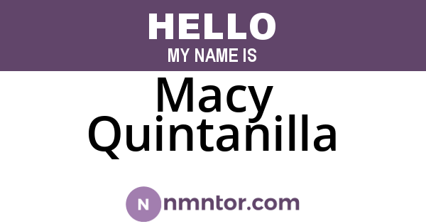Macy Quintanilla
