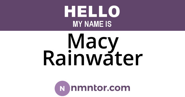 Macy Rainwater