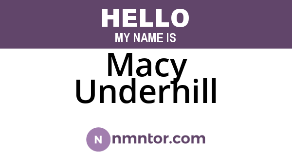 Macy Underhill