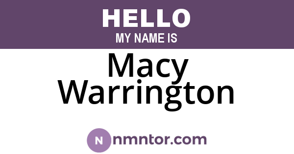 Macy Warrington
