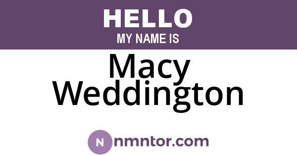 Macy Weddington