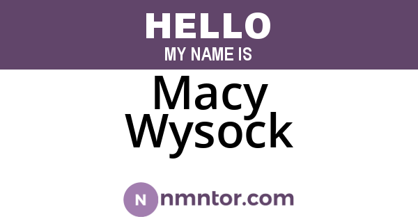 Macy Wysock