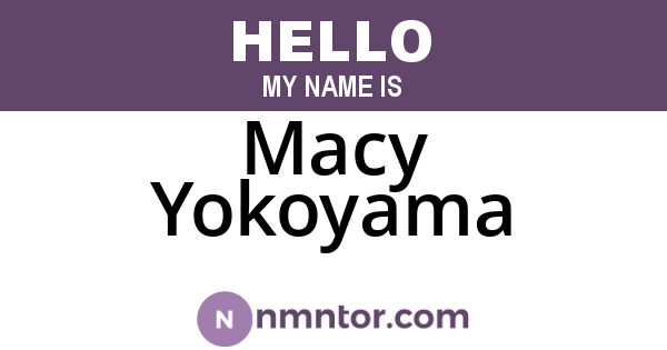 Macy Yokoyama