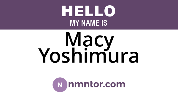 Macy Yoshimura
