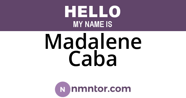 Madalene Caba