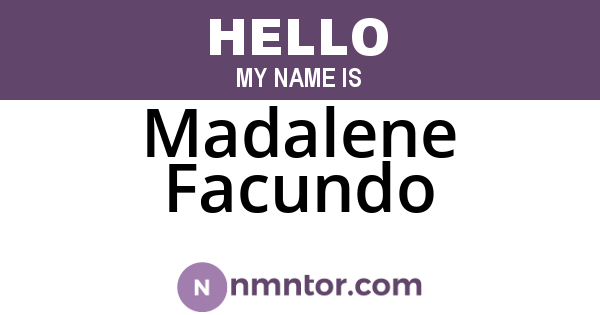 Madalene Facundo