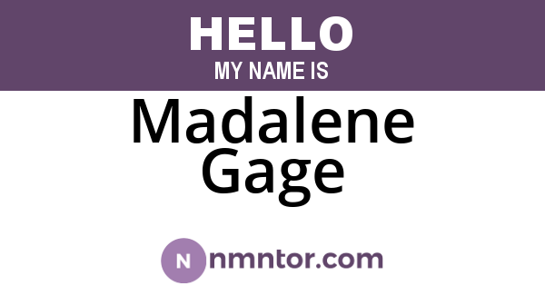 Madalene Gage
